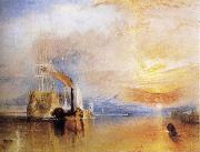 J.M.W. Turner The Fighting Temeraire Tugged to her Last Berth to be Broken Up Spain oil painting artist